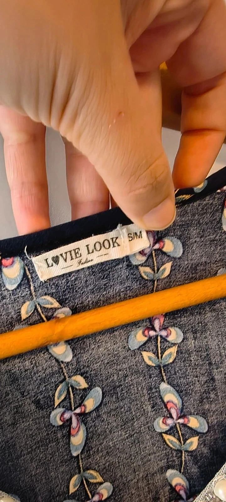 Lovies Look jurk S/M – stijlvolle bloemenprint met pareldetails |#287 – photo 3